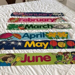 Colorful Monthly Wall Decor Set